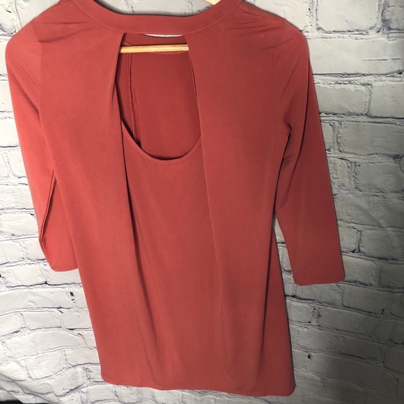 Bcbgeneration Womens Open Back Shift Dress 3/4 sleeves Rose Size XXS - Picture 5 of 9